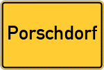 Place name sign Porschdorf
