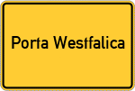 Place name sign Porta Westfalica