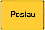 Place name sign Postau