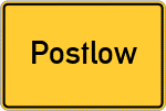 Place name sign Postlow