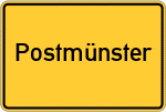 Place name sign Postmünster