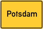 Place name sign Potsdam