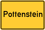 Place name sign Pottenstein, Oberfranken