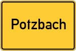 Place name sign Potzbach