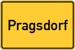 Place name sign Pragsdorf