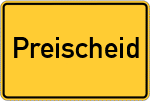 Place name sign Preischeid