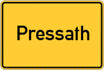 Place name sign Pressath