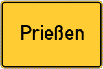 Place name sign Prießen
