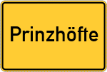 Place name sign Prinzhöfte