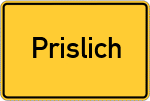 Place name sign Prislich