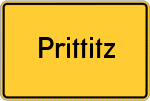 Place name sign Prittitz