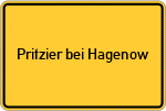 Place name sign Pritzier bei Hagenow