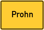 Place name sign Prohn