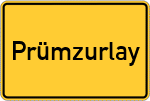 Place name sign Prümzurlay
