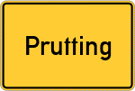 Place name sign Prutting