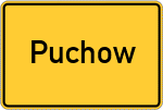 Place name sign Puchow