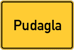 Place name sign Pudagla