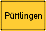 Place name sign Püttlingen