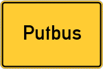 Place name sign Putbus