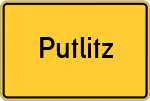 Place name sign Putlitz