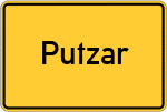 Place name sign Putzar