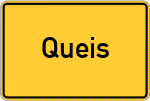 Place name sign Queis