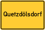 Place name sign Quetzdölsdorf