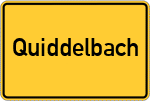Place name sign Quiddelbach