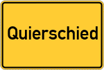 Place name sign Quierschied