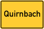 Place name sign Quirnbach, Westerwald