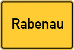 Place name sign Rabenau, Hessen