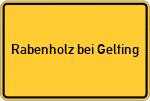Place name sign Rabenholz bei Gelting, Angeln