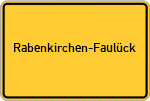 Place name sign Rabenkirchen-Faulück