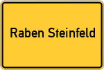 Place name sign Raben Steinfeld