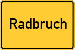 Place name sign Radbruch