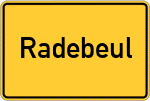 Place name sign Radebeul