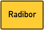 Place name sign Radibor