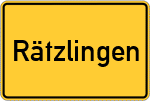 Place name sign Rätzlingen, Kreis Uelzen
