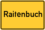 Place name sign Raitenbuch, Mittelfranken