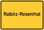 Place name sign Ralbitz-Rosenthal
