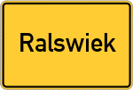 Place name sign Ralswiek