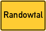 Place name sign Randowtal