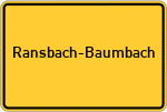 Place name sign Ransbach-Baumbach