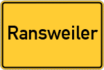 Place name sign Ransweiler