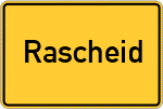 Place name sign Rascheid