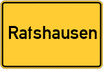 Place name sign Ratshausen