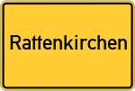 Place name sign Rattenkirchen