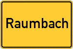 Place name sign Raumbach