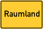 Place name sign Raumland