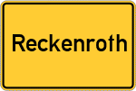 Place name sign Reckenroth